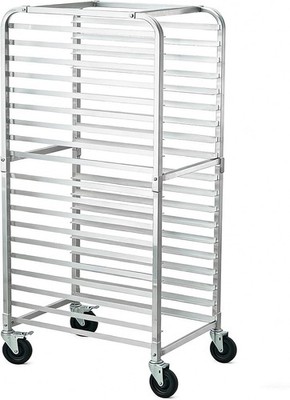 20 Ebene Aluminium Bun Pan Rack mit Rädern Mobile Kühlwagen für Küchenbäckerei