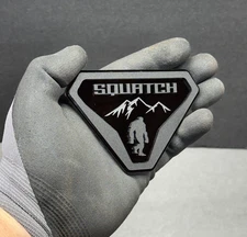 2x Car Fender Sasquatch Big Foot Emblem Badge M-Black on Black Ford Bronco SUV