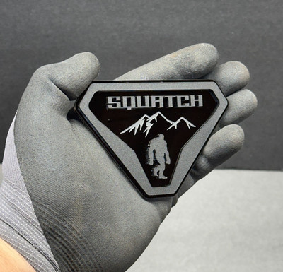 2x Car Fender Sasquatch Big Foot Emblem Badge M-Black on Black Ford Bronco SUV