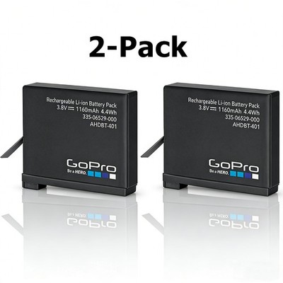 2 Pack OEM Genuine Battery AHDBT-401 for GoPro Hero 4 Silver / Black Camera