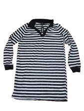 Boohoo Textured Black & White Stripe Collared Mini Dress Size 12 BNWT