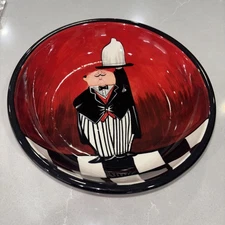 "Dinner Is Served" By Certified International Stoneware Soup Pasta Bowl Waiters