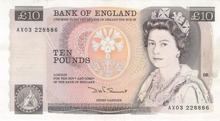 Great Britain 10 Pounds 1975 P 379c UNC