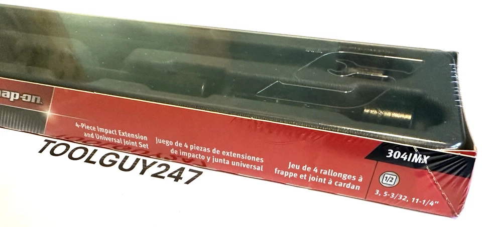 SNAP ON TOOLS USA 304IMX 4Pc Impact Extension w/ IP80D Impact Wobble Set Sealed - Image 3 of 4