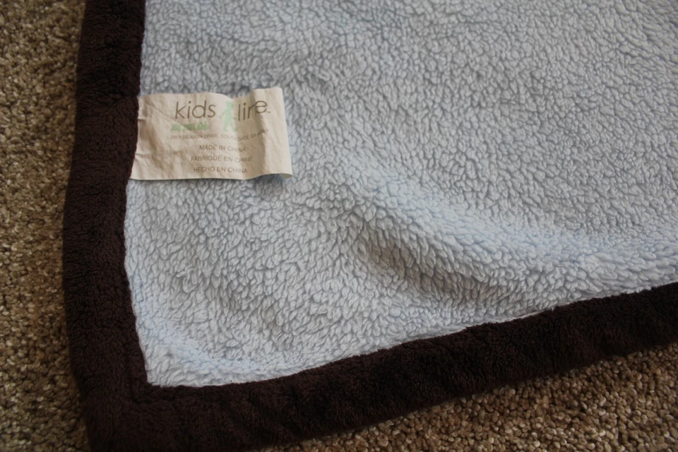 Kidsline Azul Marrón Vellón Felpa Coche Avión Barco Bebé Manta Infantil Niños RARA Foto 4 de 4