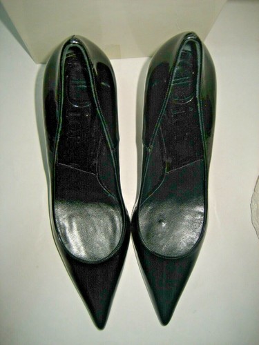 NUOVE scarpe décolleté Dior donna US 9 EU 39,5 nere verniciate in pelle punta punta a punta tacco alto - Foto 4 di 12