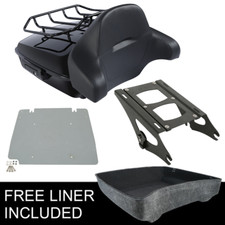 Chopped Trunk Backrest Pad Fit For Harley Touring Road King Glide 2014-2025 19