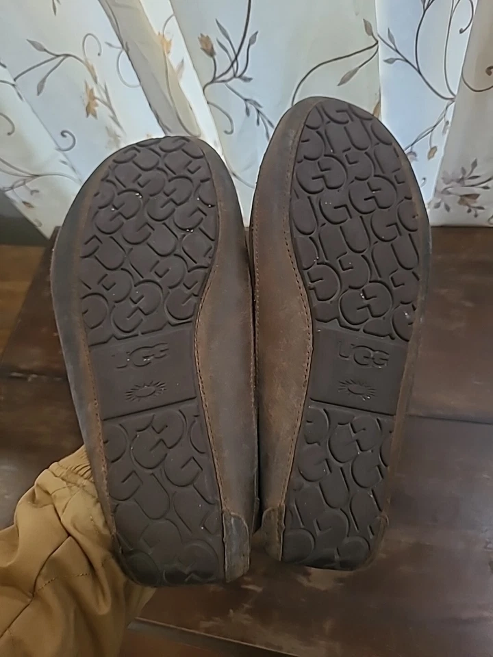 Zapatillas de piel de oveja UGG 12,5 pulgadas marrón gamuza mocasines zapatos Foto 4 de 4