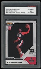 Scoot Henderson 2023 Panini Instant RPS First Look 1st Graded 10 Rookie Card RC