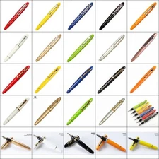 2025 Jinhao 159 Smooth Metal Clip Fountain Pen Medium Fine Nib 0.5mm Writing