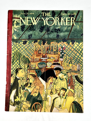 June 26, 1954 New Yorker, People in a restaurant during rush hours of June
