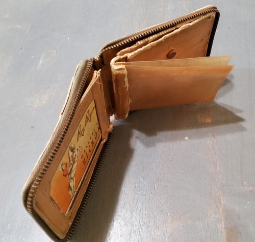 Vintage 1960's Roy Rogers Children's Bi-Fold Wallet Zip Around Closure - Picture 7 of 8