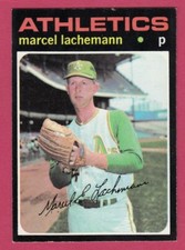 1971 Topps Baseball  # 84  Marcel Lachemann - Oakland Athletics