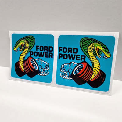 #ad #ad FORD POWER Vintage Style DECAL Left amp; Right Vinyl STICKER hot rod car racing $4.78