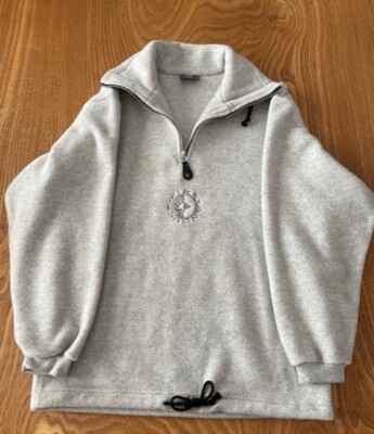 Fire & Ice (a Bogner Brand) Men's Medium Fleece Pullover 1/4 Zip Light Gray