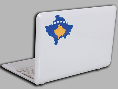 Kosovo Flagge Karte Vinyl Laptop Wandtattoo Aufkleber Kosovës Република Косов Balkan