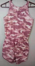 Athleta Girl On The Go Shorts Romper Pink Camo Size XL 14 Camouflage