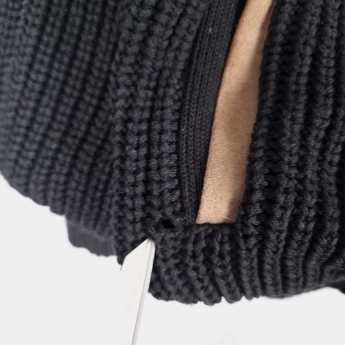 Orvis Sweater Vest Mens XXL Black Brown Heavy Cotton Suede Shoulder Full Zip - Picture 12 of 22