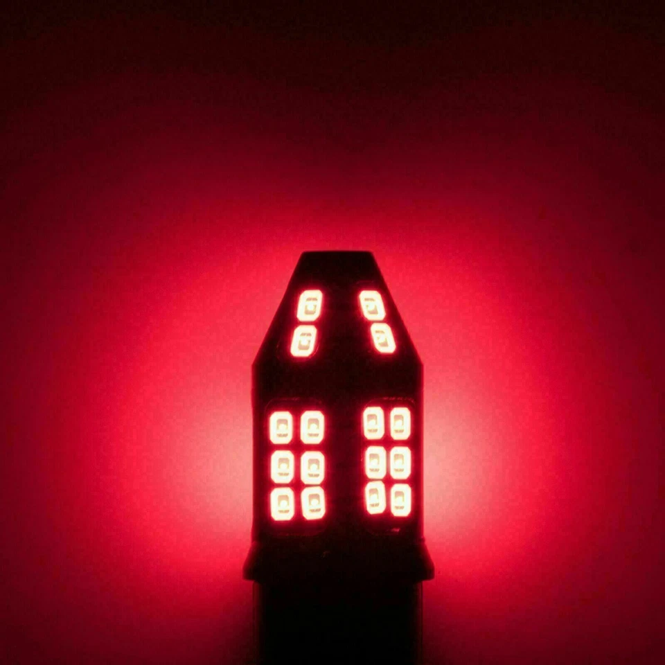 1157 BAY15D vermelho piscando 5 vezes estroboscópio piscando aviso LED luz traseira de freio - Imagem 3 de 4