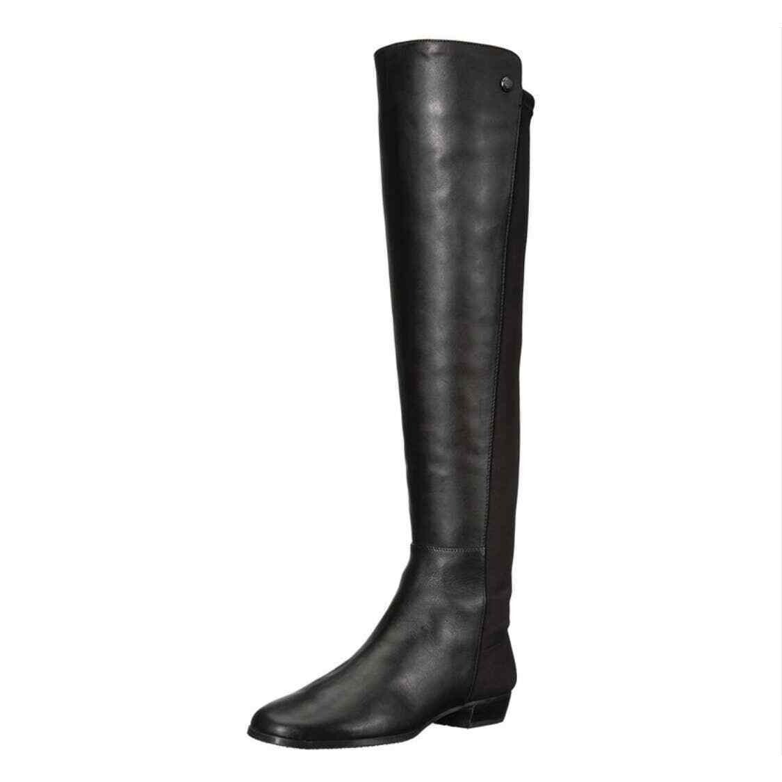Vince Camuto Karita Over the Knee Leather Riding Boots Black