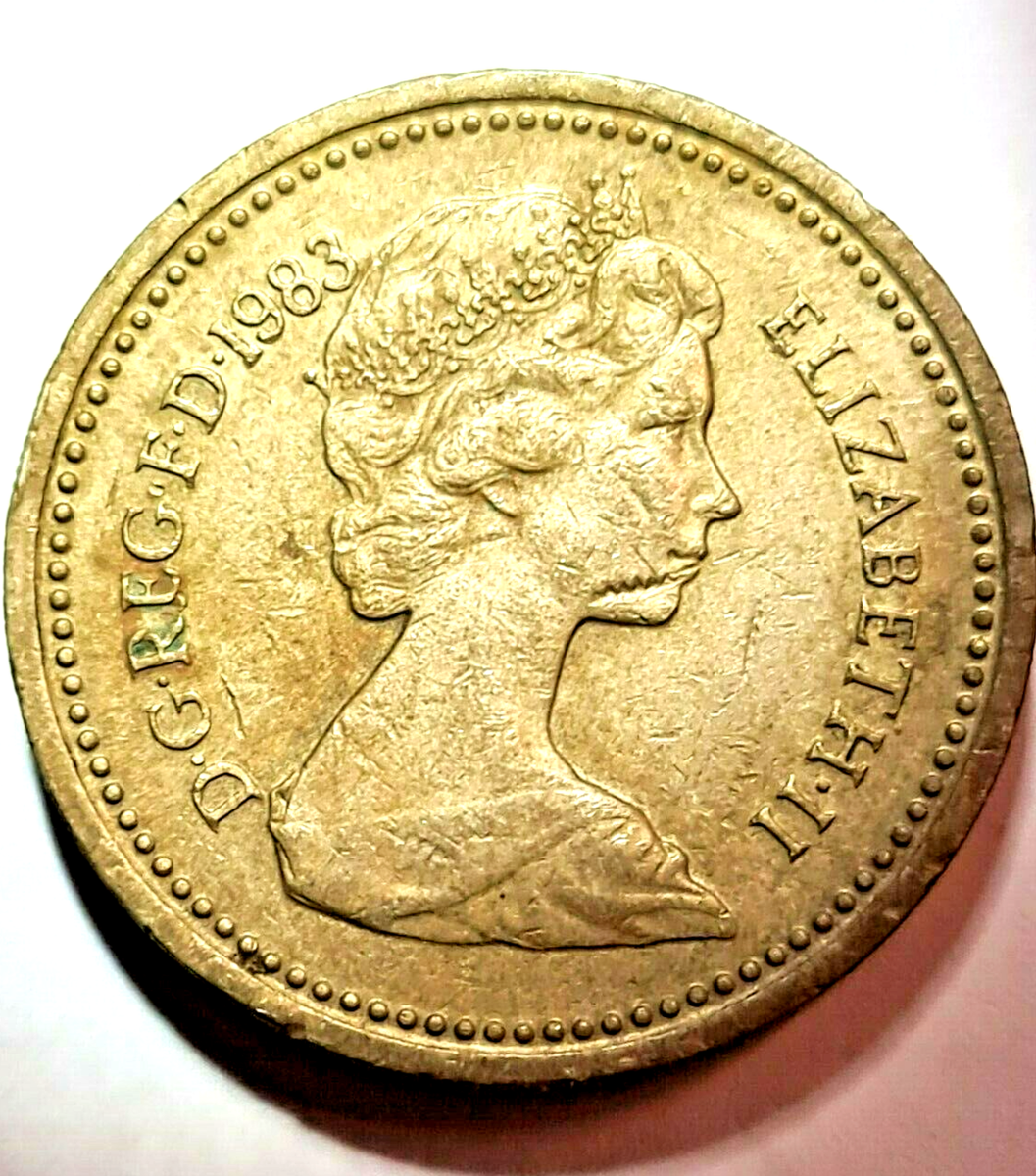 Queen Elizabeth - I I D-G-REG-F-D-1983 1 POUND COIN ALSO KNOWN AS