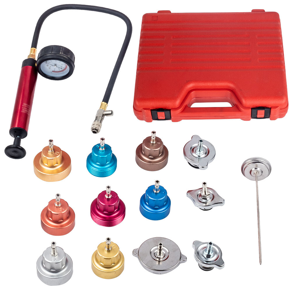 Water Tank Radiator Pressure Leak Tester Gasket Detect Tool Kit