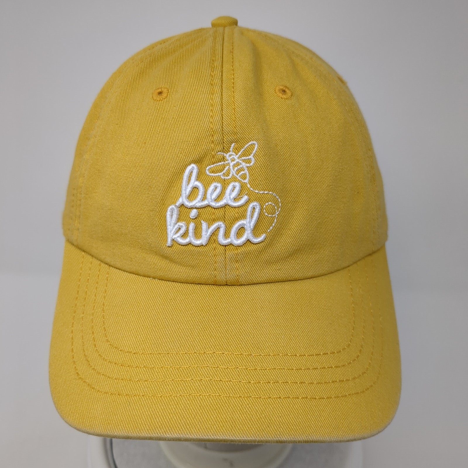 Bee Kind Slideback Hat Yellow OS Adjustable Embro… - image 2