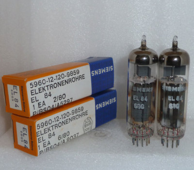 4 NOS NIB tubes EL84 6BQ5 Siemens Tungsram matched quad NATO Stock