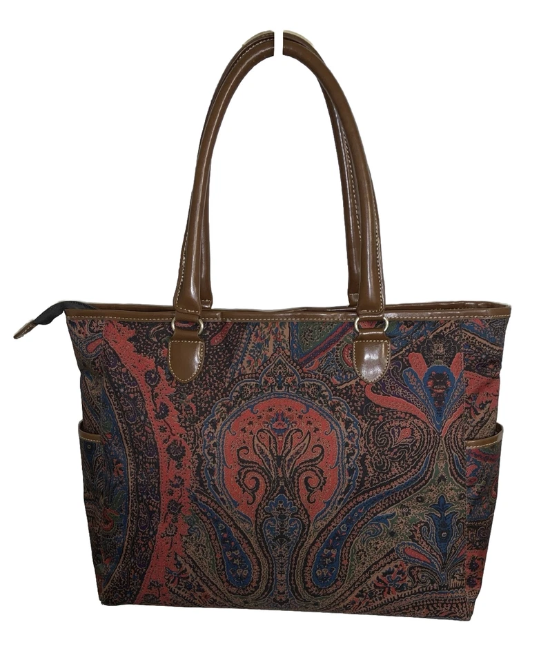 Bolso Mensajero Chaps Laptop Mensajero Colores Surtidos y Correas de Cuero Usado Foto 4 de 4