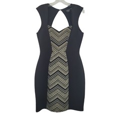 Guess Women's Joscelyn Ivory Print Sheath Dress Black Size 8