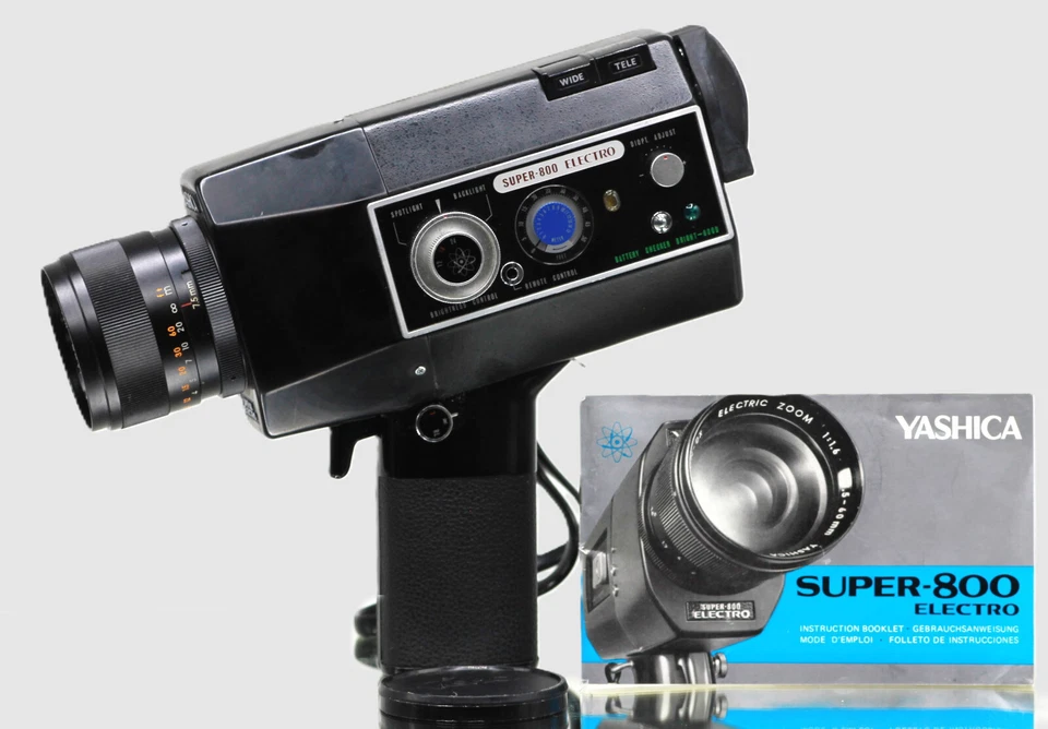 YASHICA Kamera Filmkamera Super-800 Electro 1,6/7,5-60mm Super 8 Film 8fach Zoom - Bild 2 von 4