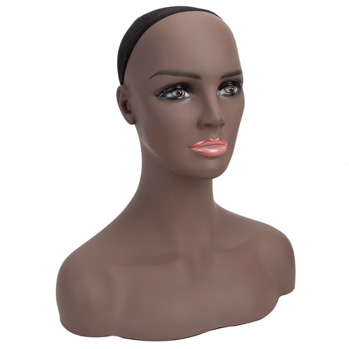 16.5" Realistic Mannequin Wig Head Manikin shoulder Bust Stand Display Hair CM-S - Picture 35 of 42