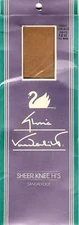 NEW Gloria Vanderbilt Beige Sandalfoot Sheer Knee Hi's Non-Binding Top Sz 10-13