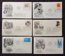 1978-93 FIRST DAY OF ISSUE Education Photography Ballooning Management LOT of 6