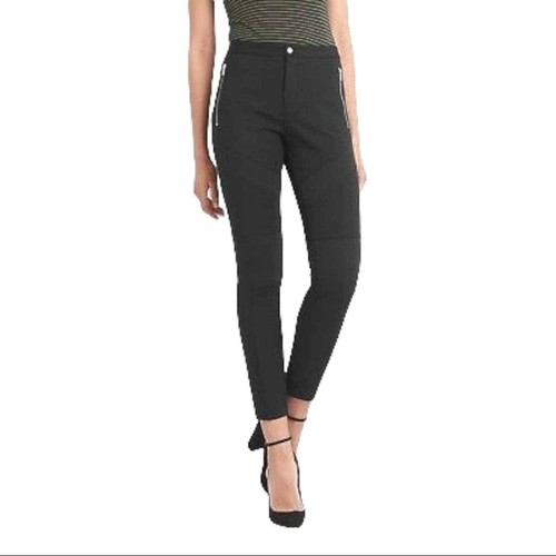 Gap Black Moto Zippered Ponte Legging 