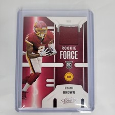 2021 Absolute Football Dyami Brown Rookie Force Patch Card #RF-DBR RC Washington. rookie card picture