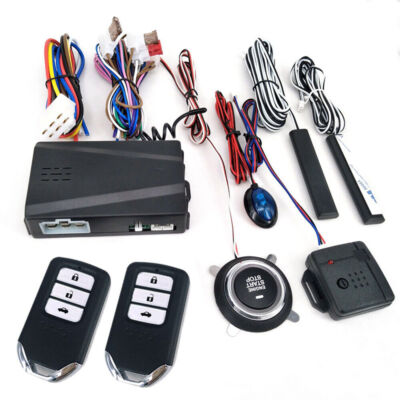 12V Auto Car Alarm Passive Keyless Entry One Button Start Remote Control System