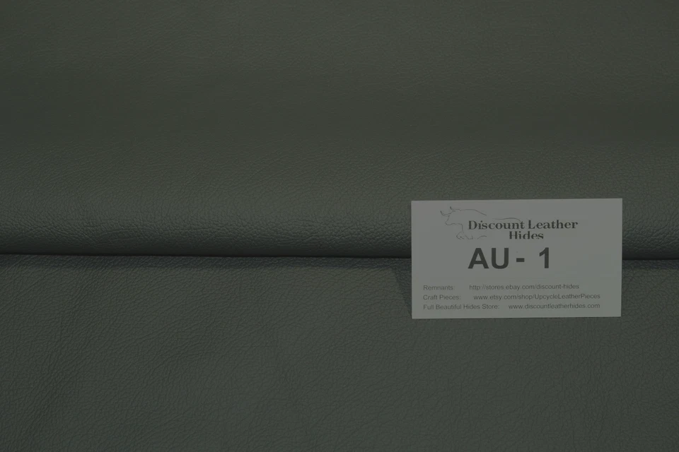 WOW! Stunning Charcoal Gray Automotive Craft Leather Pieces 15" x 15" AB 14 - Image 4 of 4