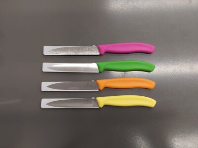 VICTORINOX Swiss Made 4'' Blade Paring Knife - Straight With Point - 4-Pack
