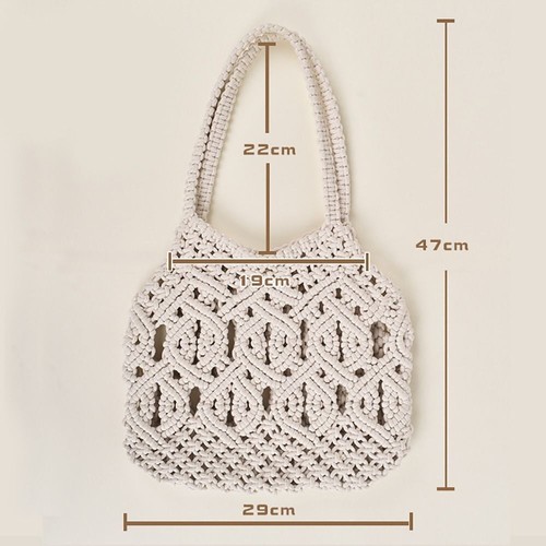 Hollow Crossbody Bag Cotton Shoulder Bag Casual Messenger Bag - Picture 11 of 18