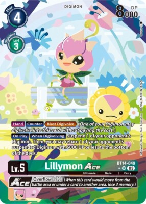 Lillymon ACE English Exclusive Alternate Art - BT14-049 NM