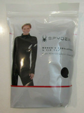 SPYDER WOMEN'S 1/4 ZIP PULL OVER LONG SLEEVE SHIRT BASE LAYER BLACK, SMALL NIB