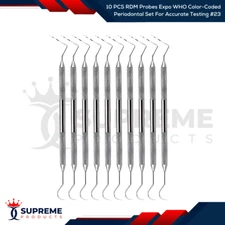 10 PCS RDM Probes Expo WHO Color-Coded Periodontal Set For Accurate Testing #23
