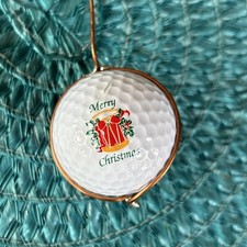 Vintage red and white 4 PING EYE 2 Golf Ball w/Christmas Logo