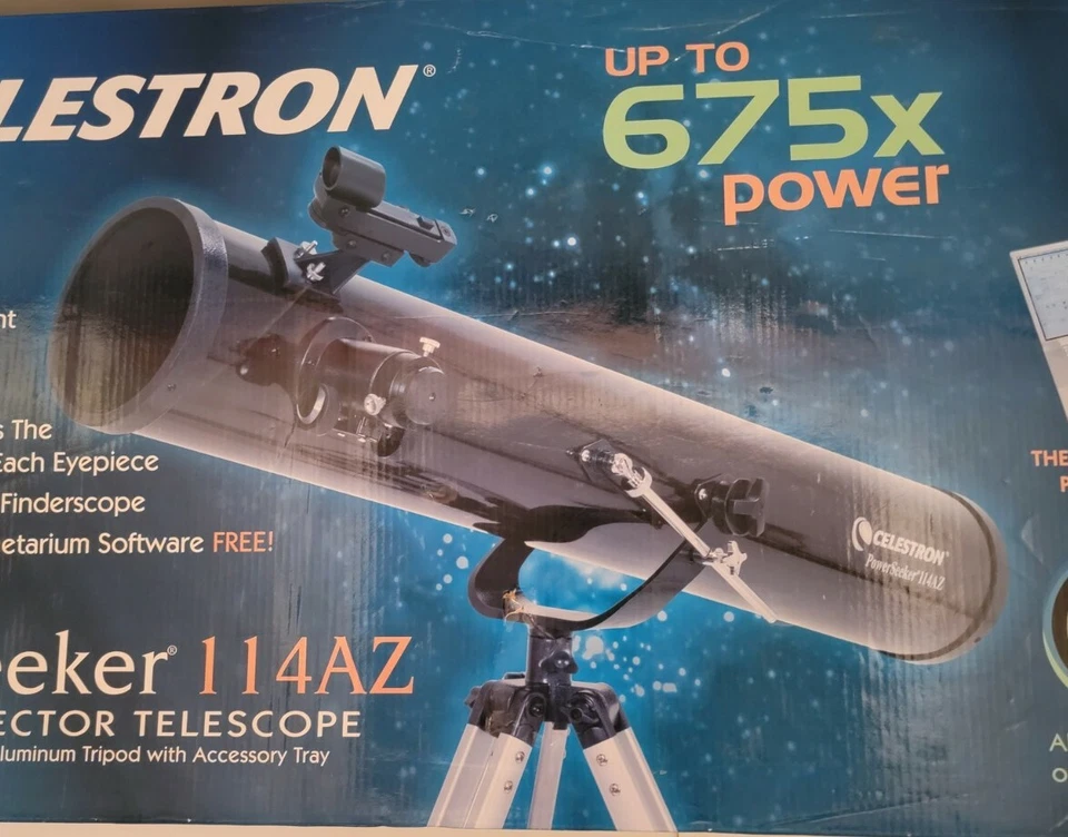 Celestron PowerSeeker 114AZ Telescope & The Bonus Eyepieces. - Image 4 of 4