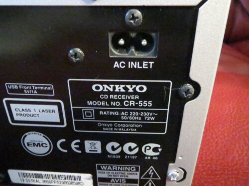 Onkyo CR-555 CD Player Receiver Hifi Musik Anlage in Silber - Bild 8 von 8