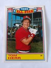 1986 Topps Glossy All-Stars Tom Herr #14 St. Louis Cardinals