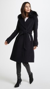 mackage wool coat with fur