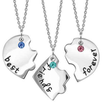 Collana acciaio saliscendi stelle