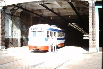 Original 1976 Septa Bicentennial Trolley Car at Luzerne Barn Slide 9024